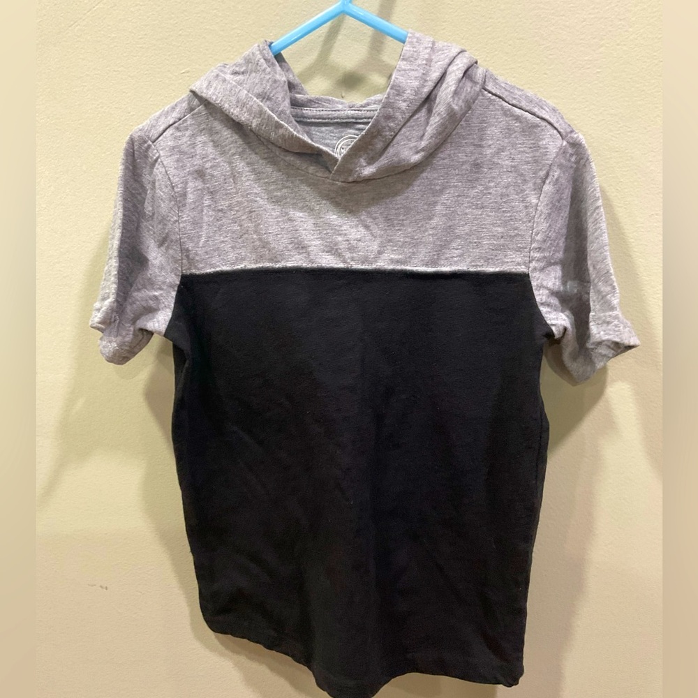 Wonder Nation Grey and Black Hoodie Tshirt Size XS 4-5